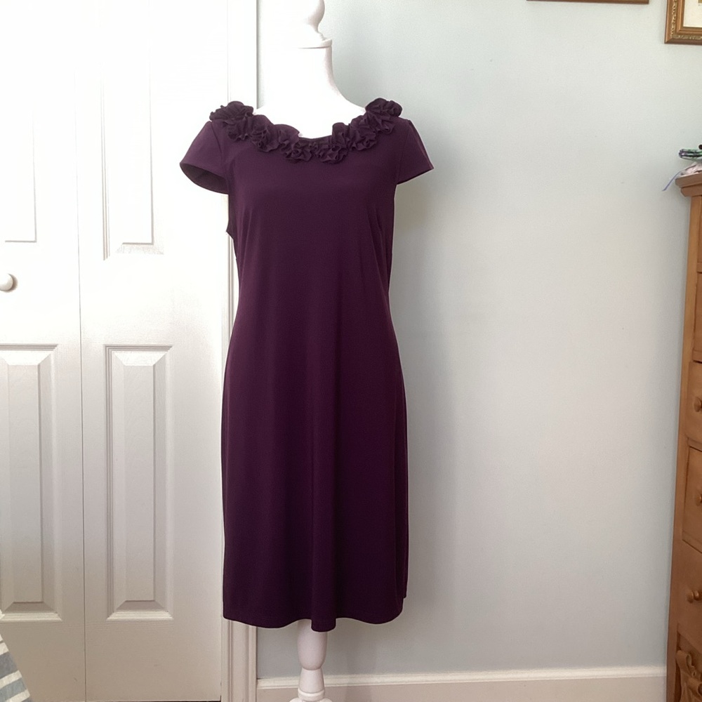 Ladies Dress “MSK” Large? Eggplant - Picture 5 of 6